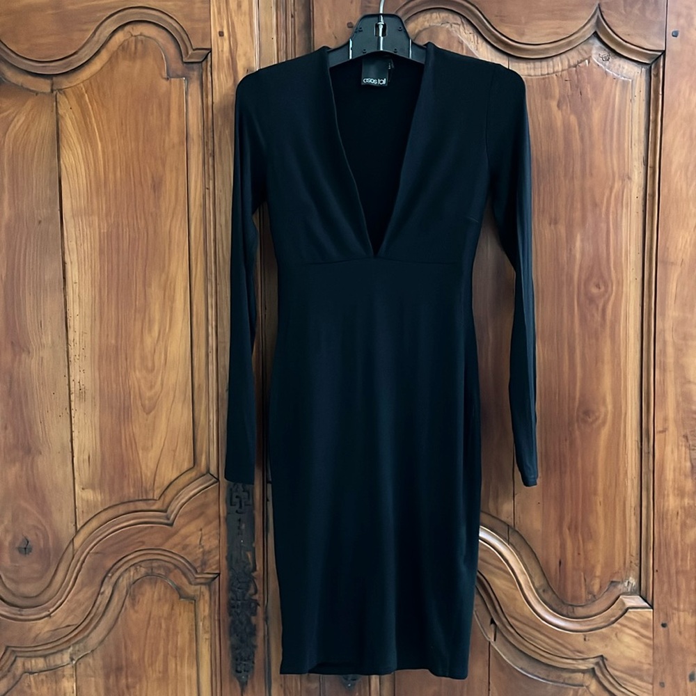 ASOS tall black long sleeve dress